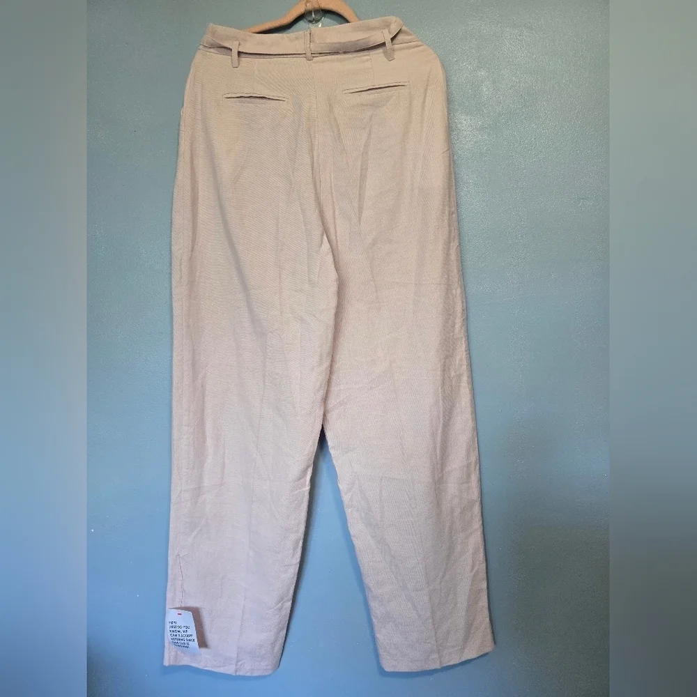 Topshop Belted Womens Pants Blush Pink Size 8 New